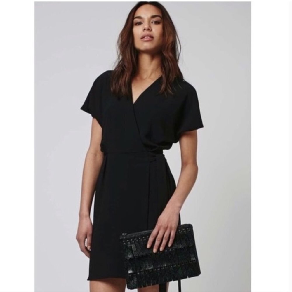 TopShop Short‎ Sleeve Wrap Mini Dress